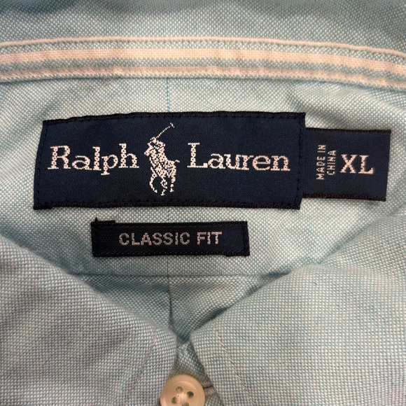Ralph Lauren Classic Fit Short Sleeve Button Down Shirt W/ Button Collar Size XL - Picture 4 of 9